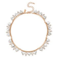 Inc International Concepts Rose Gold-Tone Large Crystal Collar Necklace – Rose Gold
