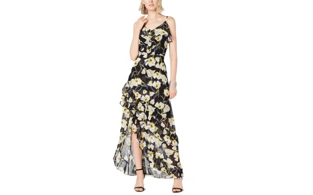  Ruffled High-Low Maxi Dress