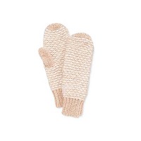 Inc International Concepts Skip Stitch Mittens Cream