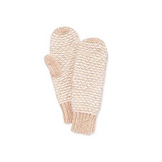 Inc International Concepts Skip Stitch Mittens Cream