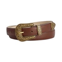 Inc International Concepts Three-Piece Western Pant Belt (Brown)