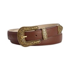 Inc International Concepts Three-Piece Western Pant Belt (Brown)