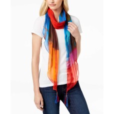 Inc International Concepts Tie-Dye Tassel Bias Scarf (Multi-Color, One Size)