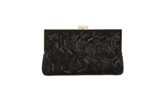  Trayci Glass Beaded Clutch Bag (Black)