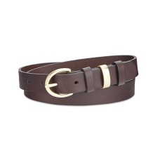 INC International Concepts Triple Keeper Leather Pants Belts Brown S