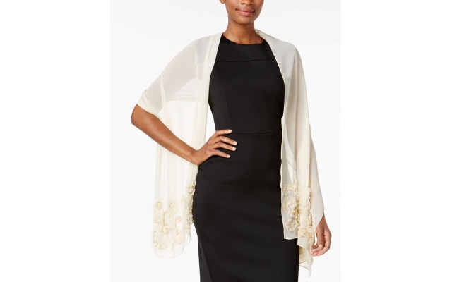 Tulle Swirl Wrap (Champagne, One Size)