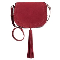 INC International Concepts Willow Saddle Handbag Red