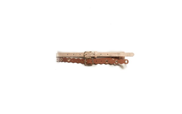  Women's 2-Pc. Set Snake and Grommet Faux Leather Belts