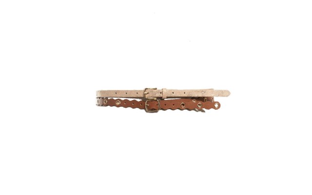  Women's 2-Pc. Set Snake and Grommet Faux Leather Belts