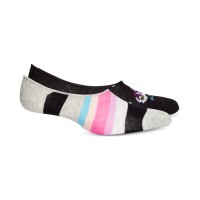 INC International Concepts Women’s 2-Pk. Printed Liner Socks (Black/Multi)