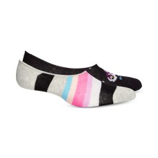 INC International Concepts Women’s 2-Pk. Printed Liner Socks (Black/Multi)