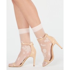 INC International Concepts Women’s 2-Pk. Stamped Floral Anklet Socks (Pastel Pink)