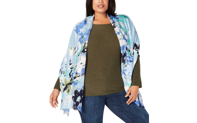  Women’s Abstract Floral Super-Soft Wraps