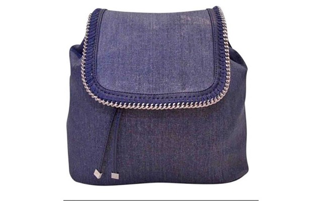  Womens Bailie Metallic Twill Backpack Blue O/S