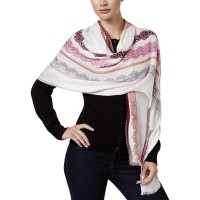 INC International Concepts Women’s Barely Pink Lace Print Scarf Wrap
