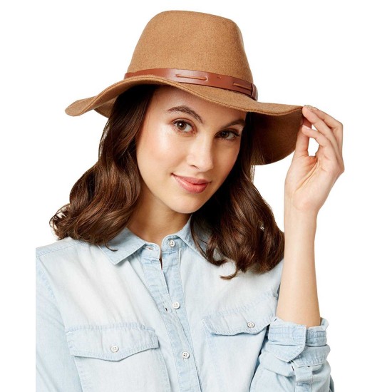 INC International Concepts Women’s Belted Band Panama Hat,One Size (Camel)