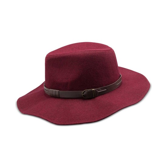 INC International Concepts Women’s Belted Band Panama Hat,One Size (Wine)