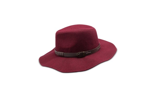 INC International Concepts Women’s Belted Band Panama Hat,One Size (Wine)