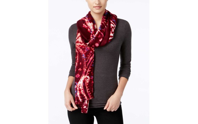  Women's Bohemian Paisley Scarves, Red