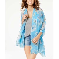 INC International Concepts Women's Bold Blooms Wraps, Blue