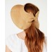  Women's Bow Roll-Up Visor, Tan