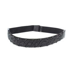 INC International Concepts Women's Clustered Beaded Stretch Belt
