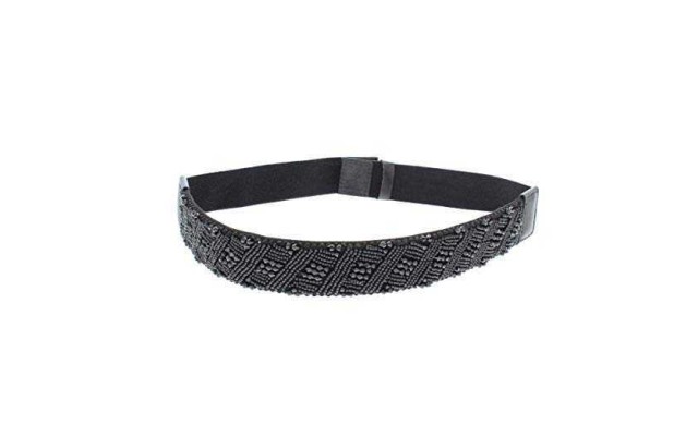  Women's Clustered Beaded Stretch Belt