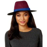 INC International Concepts Women’s Colorblock Flat Brimmed Panama Hats