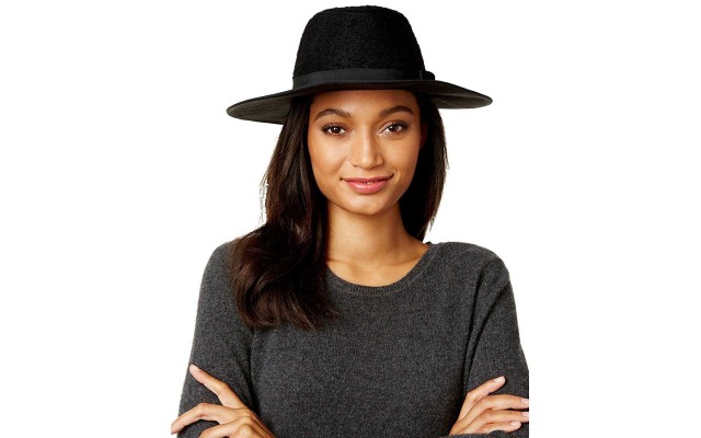  Women’s Colorblock Flat Brimmed Panama Hats