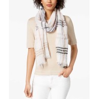 INC International Concepts Women's Colored Up Plaid Wraps, Natural