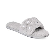 INC International Concepts Women’s Embellished Faux-Fur Slide Slippers