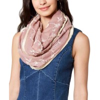INC International Concepts Women's Embroidered Spring Loop Scarves, Pink