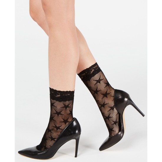  Women’s Fishnet Star Fashion Socks (Black)