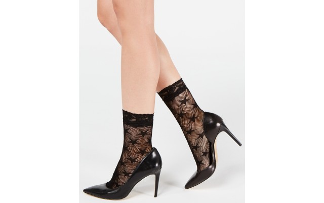  Women’s Fishnet Star Fashion Socks (Black)