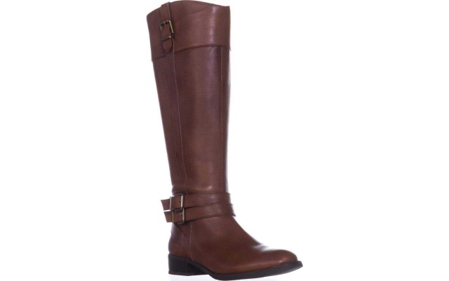  Womens Frankll Closed Toe Knee High (Cognac, Size 7.0)