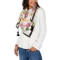 INC International Concepts Women's Garden Trellis Square Scarves, Pink/Black