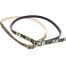  Women’s Glitter & Lace 2-for-1 Skinny Reversible Belts