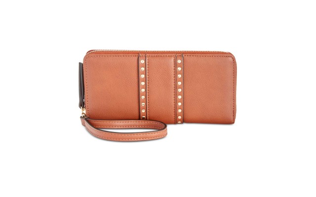  Women's Hazell Zip Around Wristlet Wallets, Rust Copper