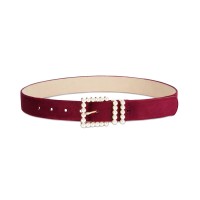 INC International Concepts Women's Imitation-Pearl Velvet Belt