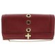  Womens Korra Faux Leather Grommet Clutch Handbag Red Small