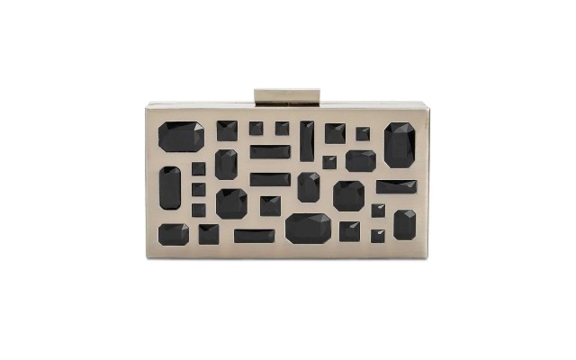  Women's Marisoll Embellished Mini Box Clutchs, Pewter Black, Small