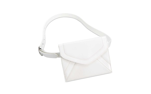 Womens Metallic Detail Envelope Belt Bags