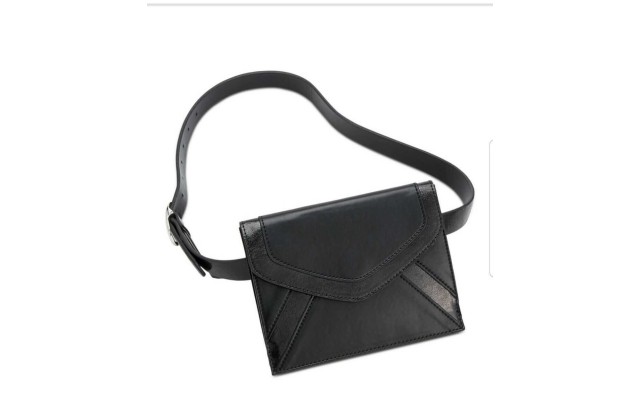  Womens Metallic Detail Envelope Belt Bags