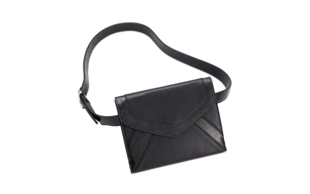  Womens Metallic Detail Envelope Belt Bags