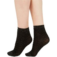 Black, 10-12 Berkshire Women’s Plus-Size Queen Trend Opaque Trouser Socks 