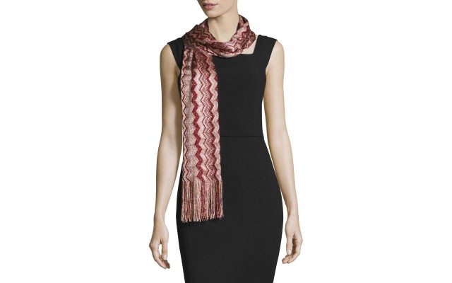  Women’s Metallic Zig Zag Scarves