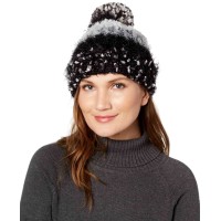 INC International Concepts Women's Mixed Yarns Beanies, Black