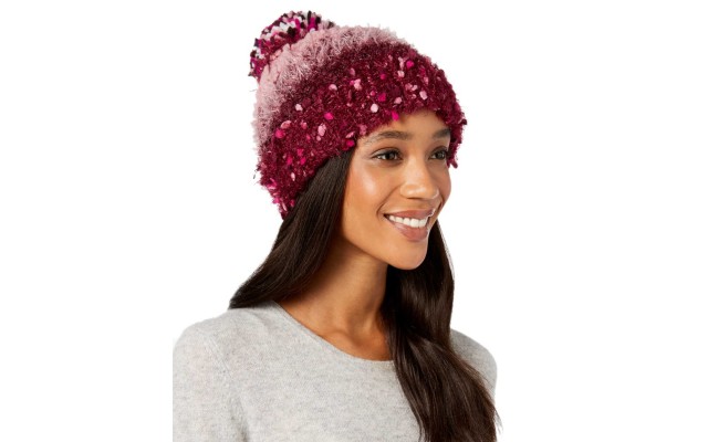  Women's Mixed Yarns Beanies, wine