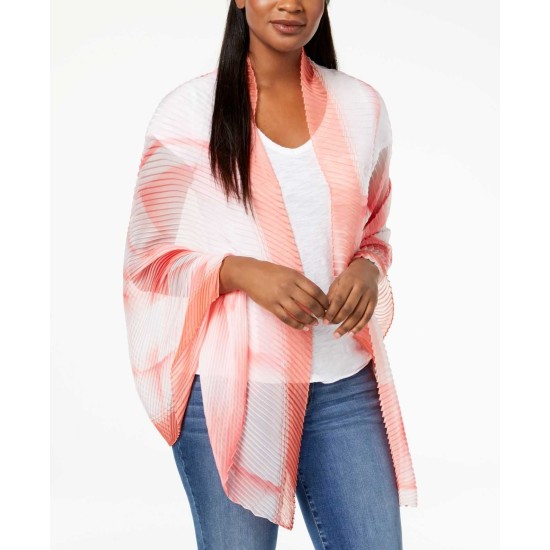  Women's Ombre Geo Pleated Wraps, Pink