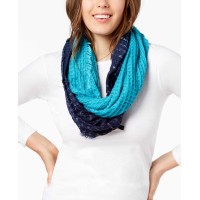 INC International Concepts Women's Ombre Waffle Loop Scarves, Navy